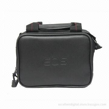 PU Leather DSLR Black Camera Bag